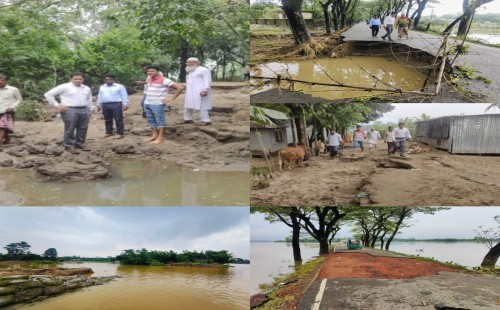 গোয়াইনঘাটে কমছে বানের পানি, ভেসে উঠছে ক্ষত চিহ্ন 