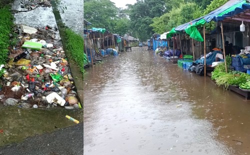 ভারী বৃষ্টিতে ড্রেনে ময়লা জমে ডুবে গেছে নোয়াখালী জেলা শহর মাইজদীর বেশ কিছু এলাকা 
