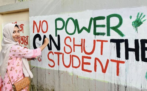 প্রতিবাদ ও প্রত্যয়ের ভাষা গ্রাফিতিঃ নাপুউবি’র সীমানাদেয়াল জুড়ে নান্দনিকতা 